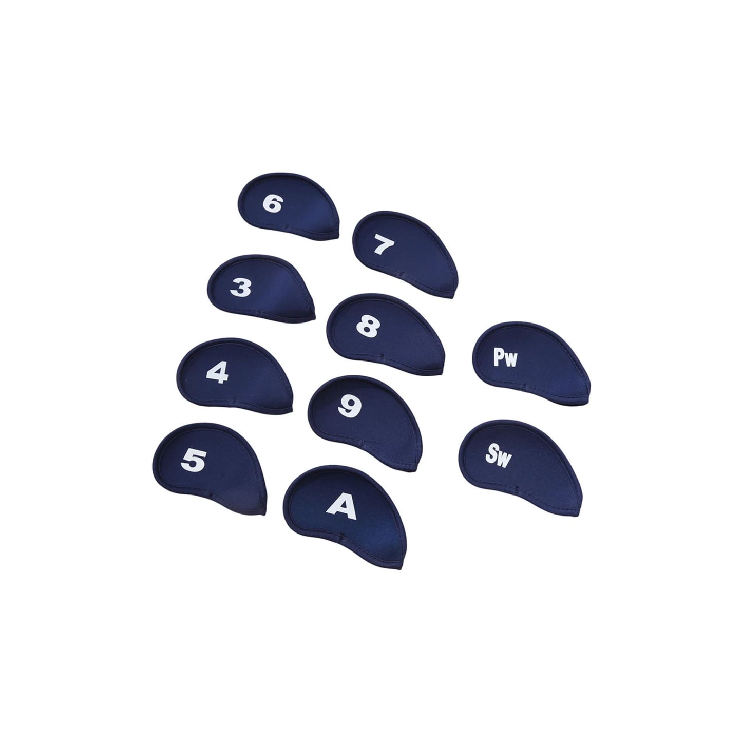 10 Couvre club fer de glof en neoprene bleu