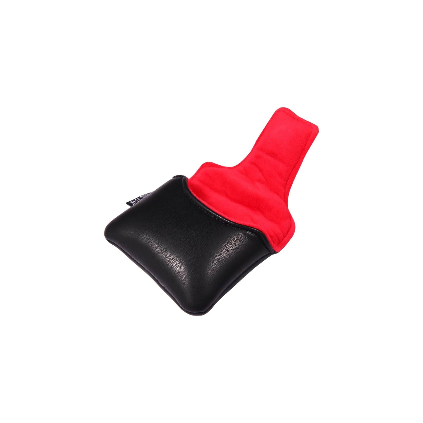 Couvre putter de type maillet avec une inspiration "barbecue" et sa doublure en feutrine rouge