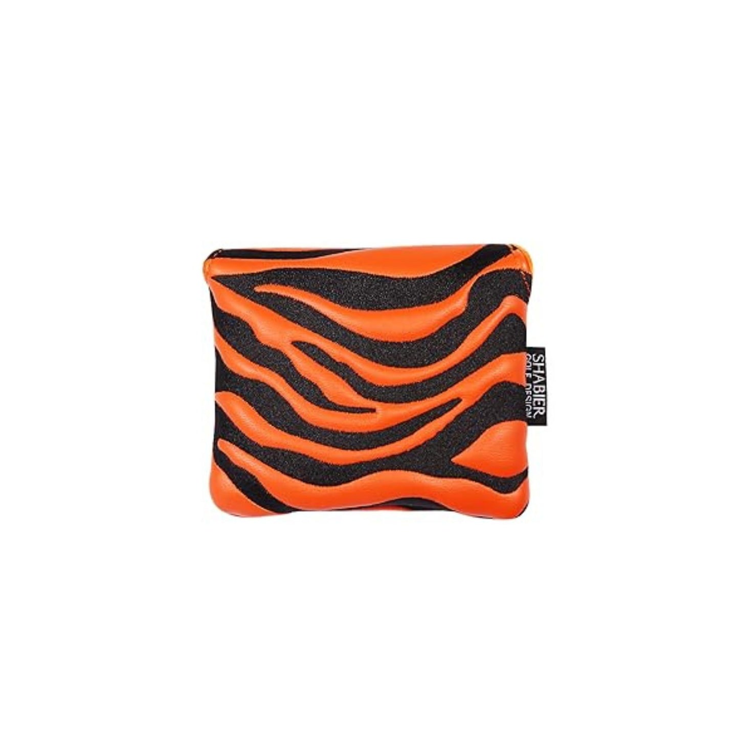 Couvre club pour putter de type maillet avec motif tigre orange et noir