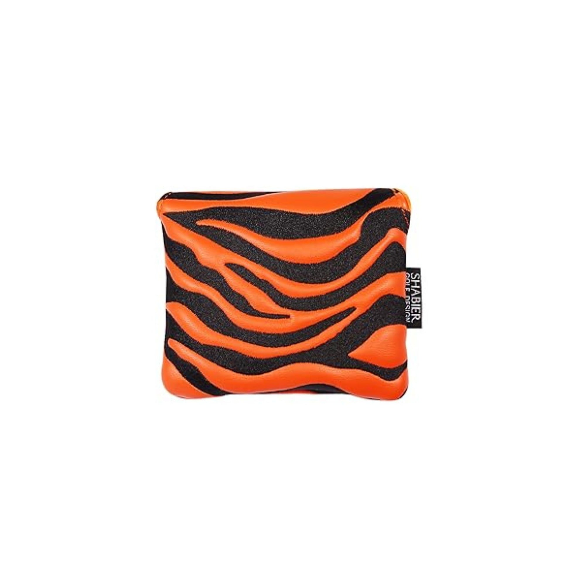 Couvre club pour putter de type maillet avec motif tigre orange et noir