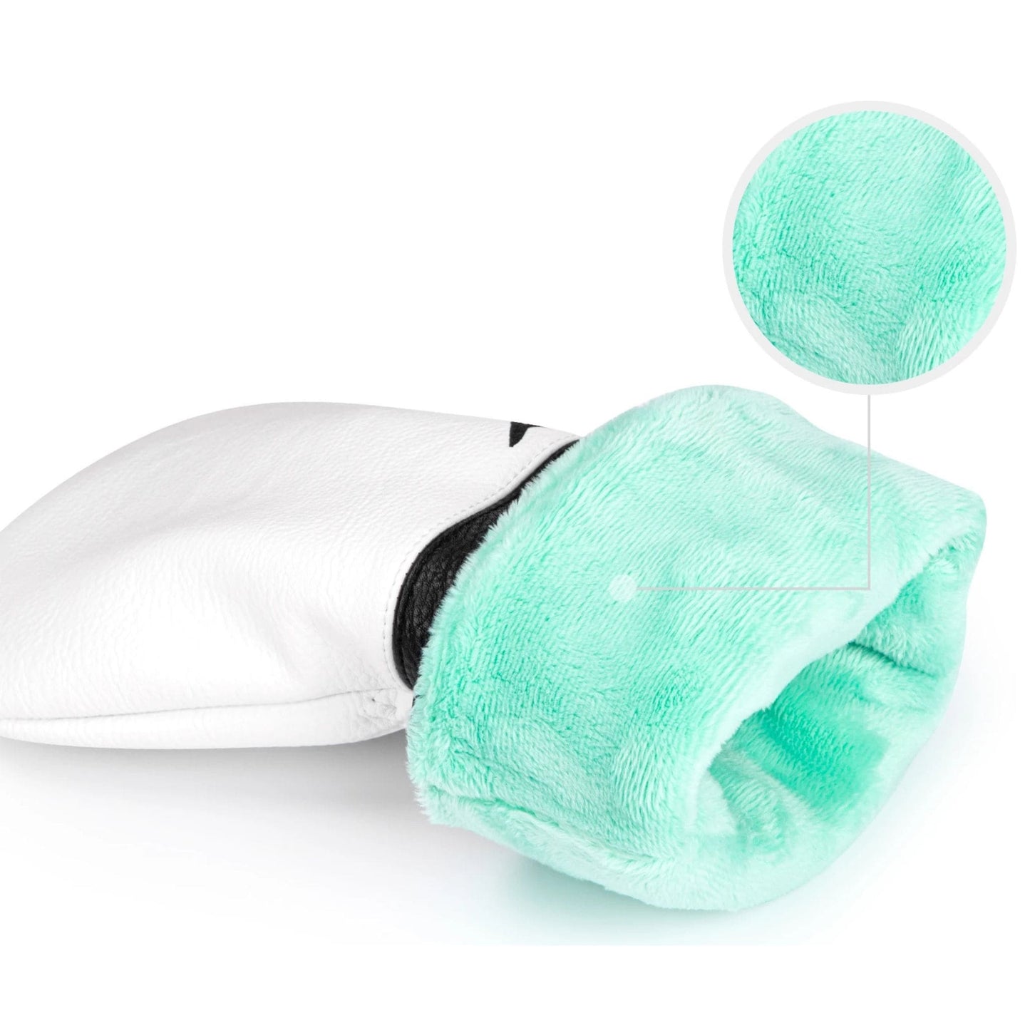 Couvre club pour driver "Birdwatch" noir et blanc intérieur bleu givré feutré