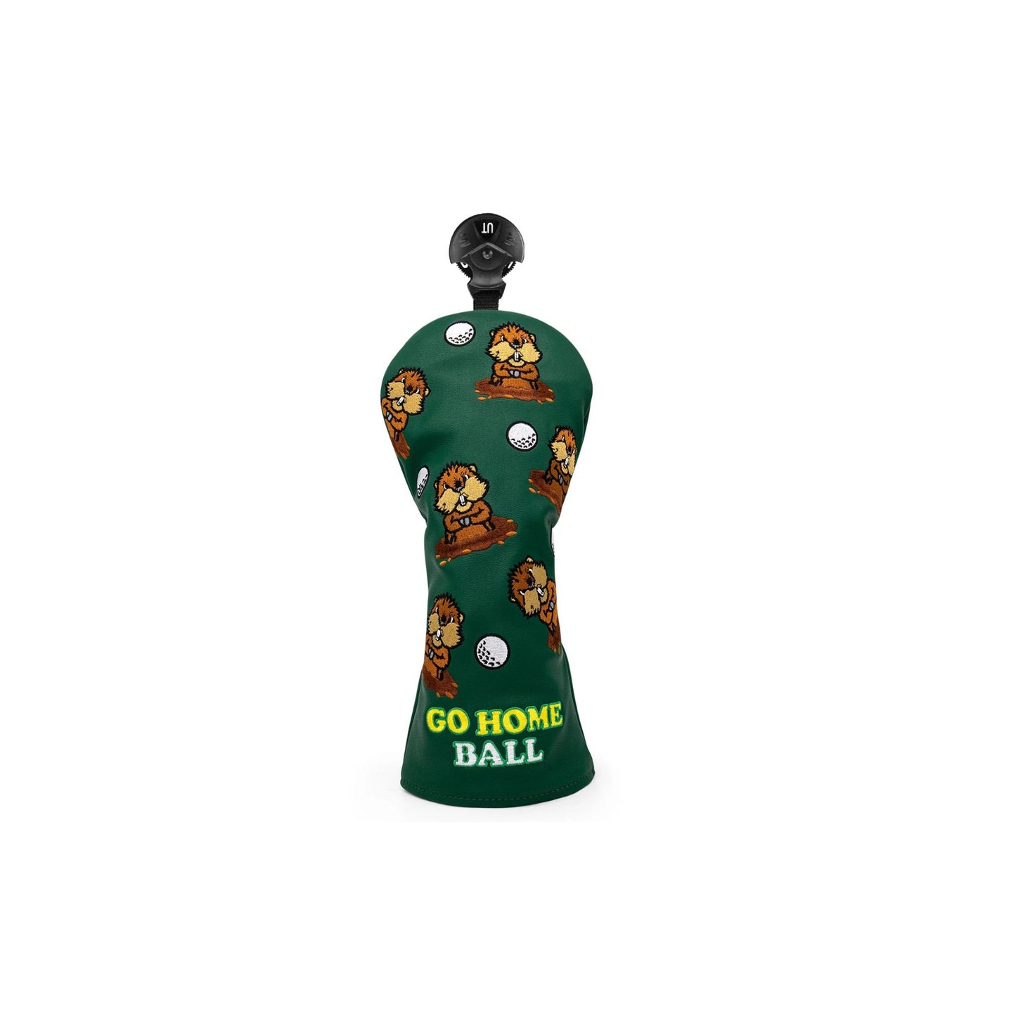 Couvre hybride go home ball avec broderie marmottes et balles de golf