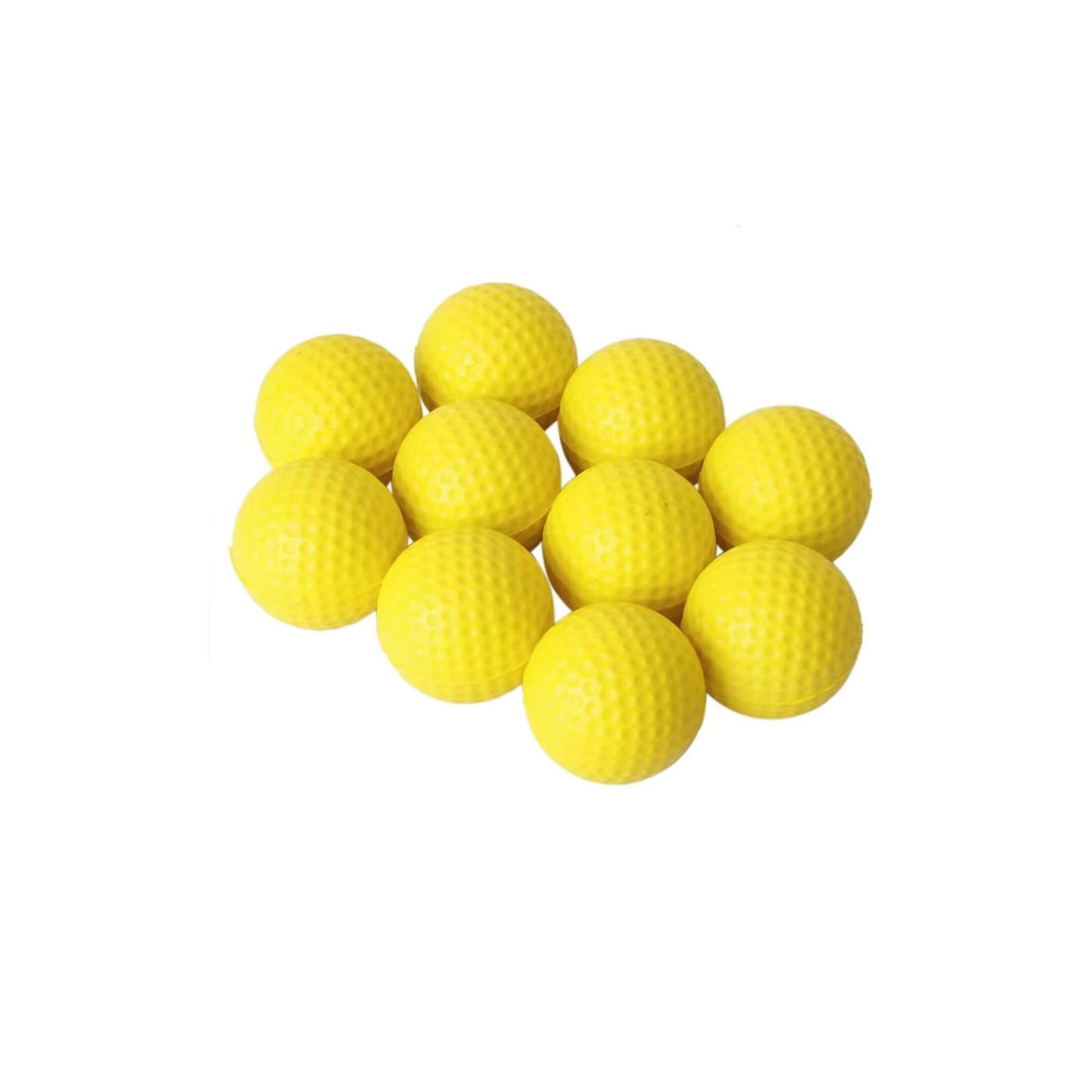 Lot de 10 balles de golf en mousse – Jaune vif