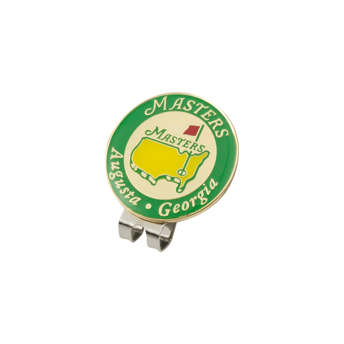 Marque balle Pop Golf heritage Masters blanc et vert avec clip casquette