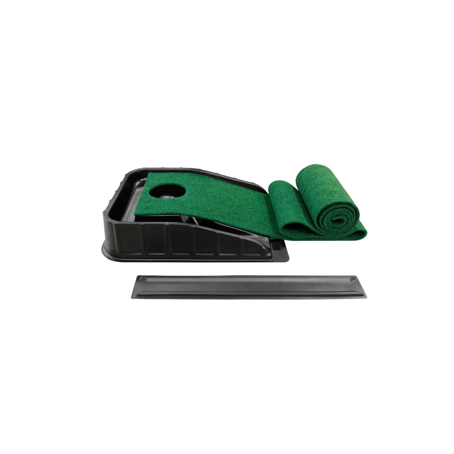 Tapis de putting Pop green avec gouttière de retour automatique et facilement pliable